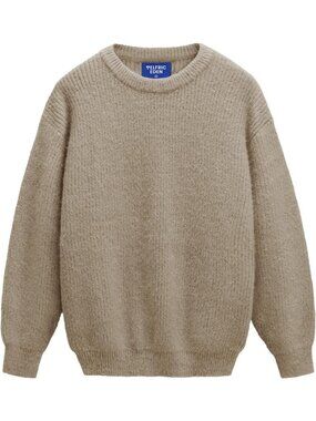 Trendy Oversized Mohair Furry Sweater | Soft Knit Crewneck Pullover 2024
